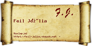 Feil Júlia névjegykártya
